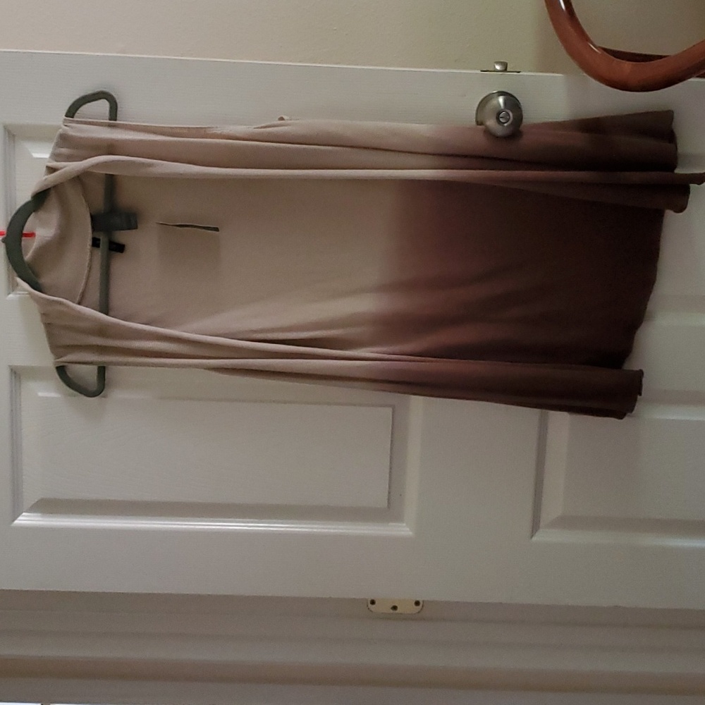 New tunic vest/wrap, shaded brown color size L